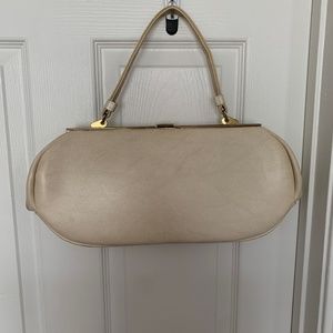 Cameo 1950’s Handbag, Vintage Cream Purse